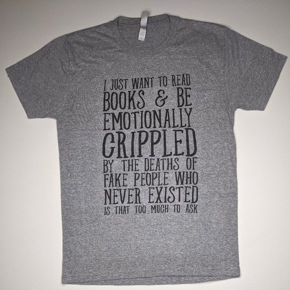 I Just Want to Read Books (S) Next Level Apparel - Picture 1 of 4
